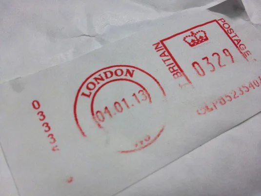 Franked Mail Prepaid Envelope